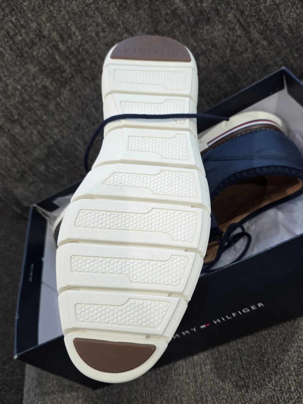 Tommy Hilfiger Men’s Navy Knit Casual Derby Shoes